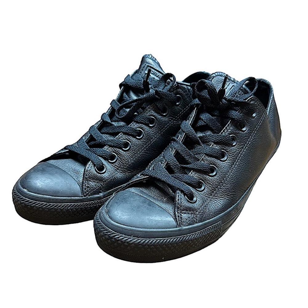 CONVERSE: Chuck Low Top Leather Black Sneakers